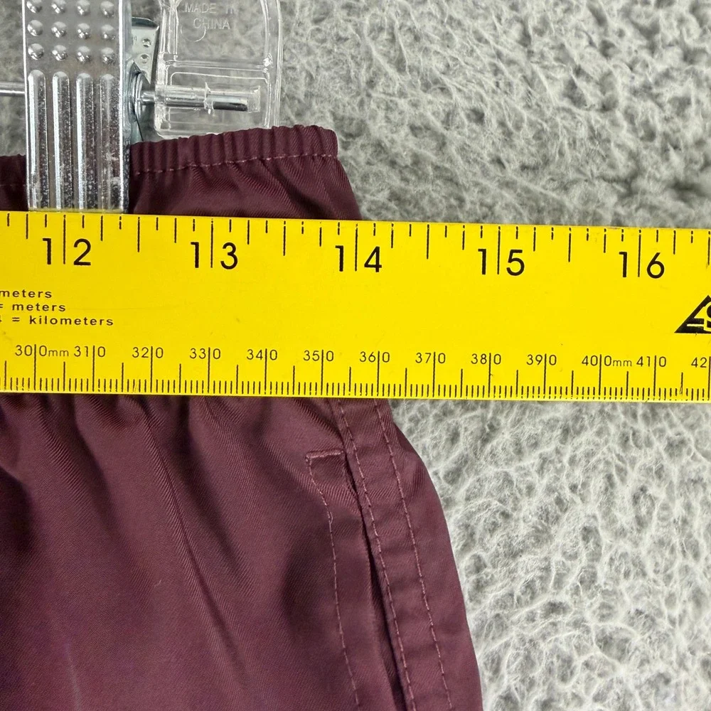 Nike Woven Flow Shorts Mens Small Burgundy Maroon FN3307-652 Swim Athletic Mesh